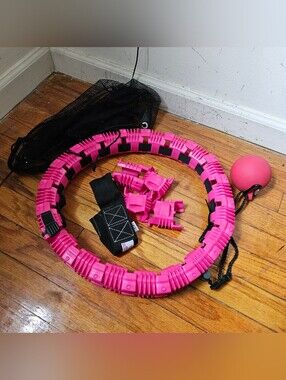 Pink smart weighted hula Infinity or Never Fall hoop a specialized piece of fitn